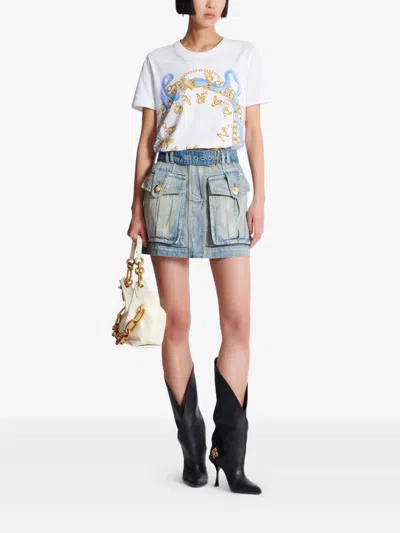 Balmain Paris Chain Print T-shirt