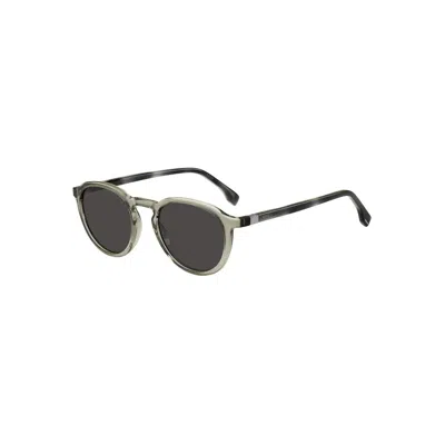 Hugo Boss Grey Oval Men's Sunglasses Boss 1491/s 0xgw/ir 51 In Green