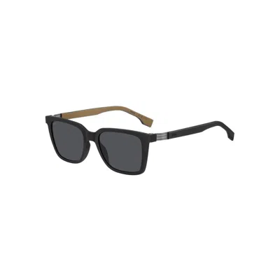 Hugo Boss Grey Sport Men's Sunglasses Boss 1574/s 00wm/ir 53 In Black