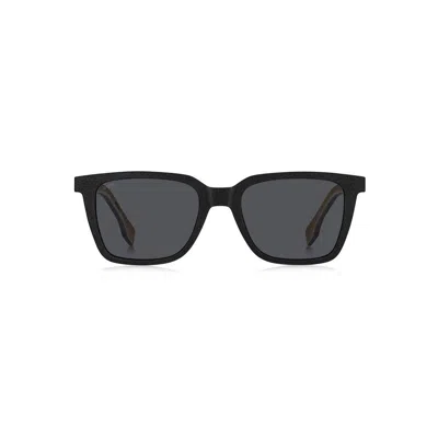 Hugo Boss Grey Sport Men's Sunglasses Boss 1574/s 00wm/ir 53 In Black