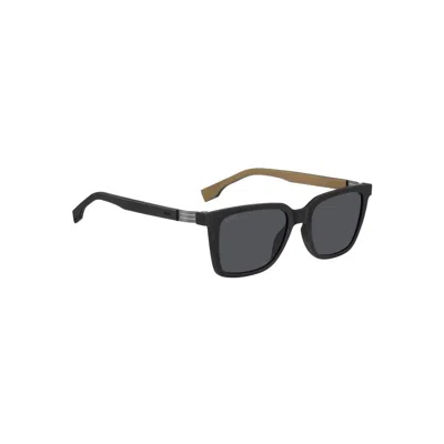 Hugo Boss Grey Sport Men's Sunglasses Boss 1574/s 00wm/ir 53 In Black