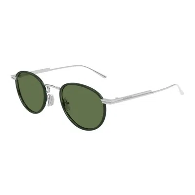 Bottega Veneta Forte Panthos Round Sunglasses In Green