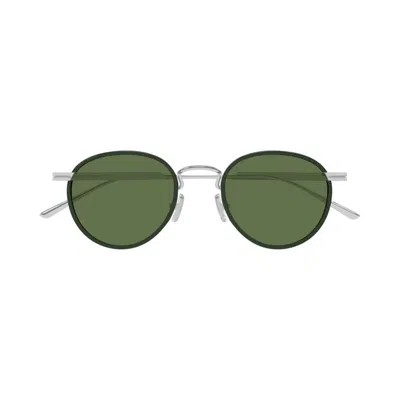 Bottega Veneta Forte Panthos Round Sunglasses In Green