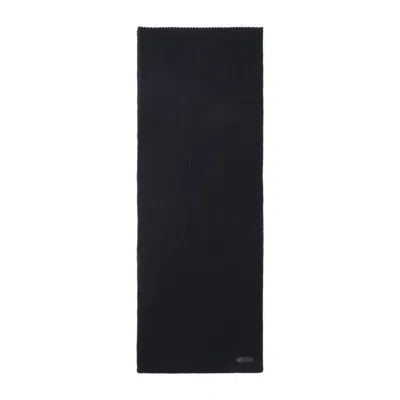 Brioni Midnight Wool Knit Scarf In Black