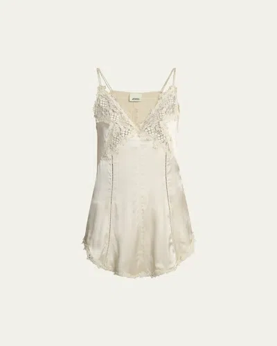 Isabel Marant Diandra Lace Inset Silk Top