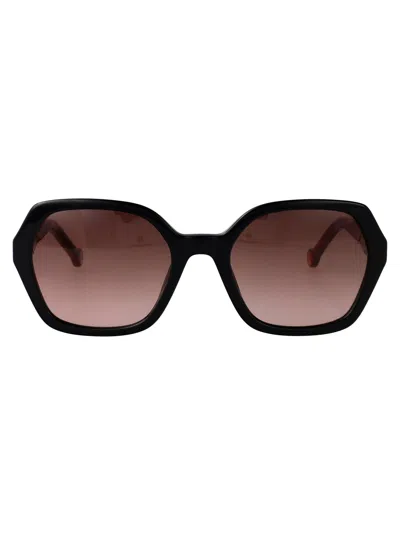 Carolina Herrera Her Geometric-frame Sunglasses In Black