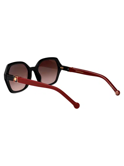 Carolina Herrera Her Geometric-frame Sunglasses In Black