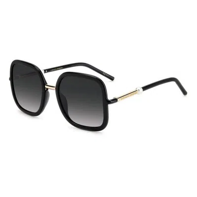 Carolina Herrera Logo-engraved Square-frame Sunglasses In Black