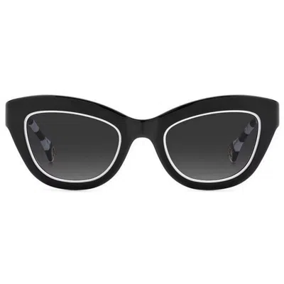 Carolina Herrera Striped Cat-eye Sunglasses In Black