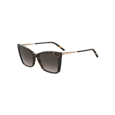 Carolina Herrera Her 0180/s 2ik/ha 57 Women's Sunglasses - Havana Gold Frame, Brown Gradient Lenses In Brown