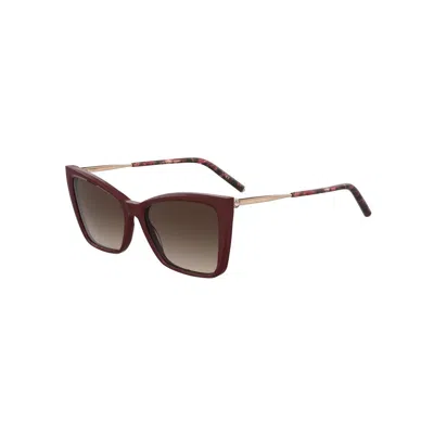 Carolina Herrera Brown Shaded Cat Eye Ladies Sunglasses Her 0180/s 06k3/ha 57 In Burgundy