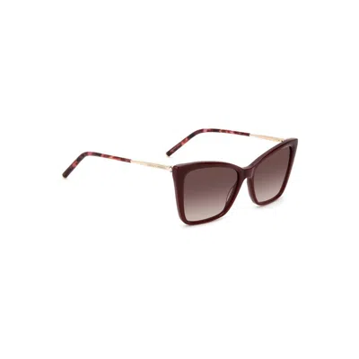 Carolina Herrera Brown Shaded Cat Eye Ladies Sunglasses Her 0180/s 06k3/ha 57 In Burgundy