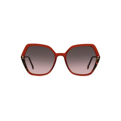 Carolina Herrera Full Frame Sunglasses In Burgundy