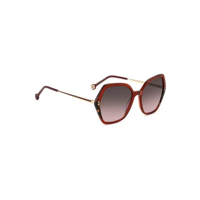 Carolina Herrera Full Frame Sunglasses In Burgundy