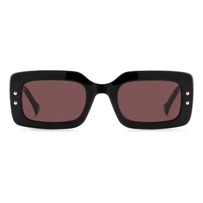 Carolina Herrera Square-frame Tinted Sunglasses In Black
