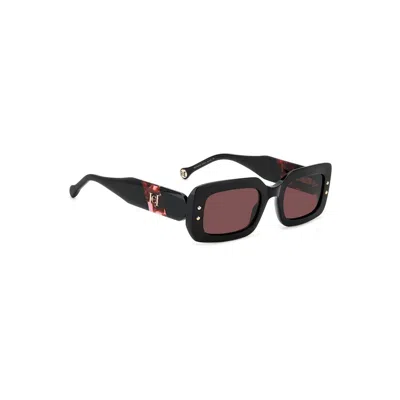 Carolina Herrera Square-frame Tinted Sunglasses In Black