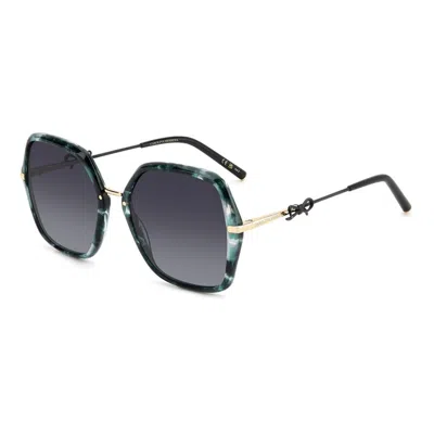 Carolina Herrera Geometric-frame Sunglasses In Green
