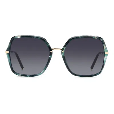 Carolina Herrera Geometric-frame Sunglasses In Green