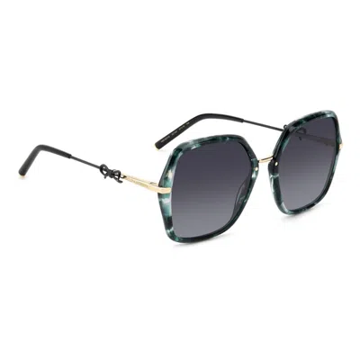 Carolina Herrera Geometric-frame Sunglasses In Green