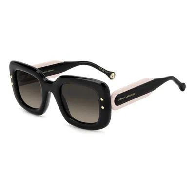 Carolina Herrera Square-frame Sunglasses In Black