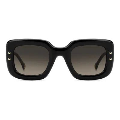 Carolina Herrera Square-frame Sunglasses In Black