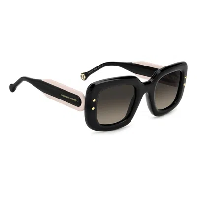 Carolina Herrera Square-frame Sunglasses In Black