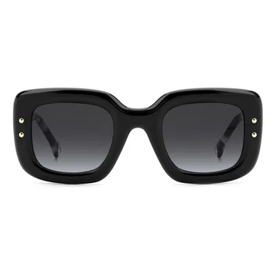 Carolina Herrera 49mm Small Gradient Rectangular Sunglasses In Black