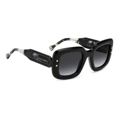 Carolina Herrera 49mm Small Gradient Rectangular Sunglasses In Black