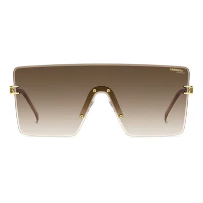 Carrera 1075/s Vvp/ha Unisex Sunglasses - Gold Frame, Brown Gradient Lenses In Gold