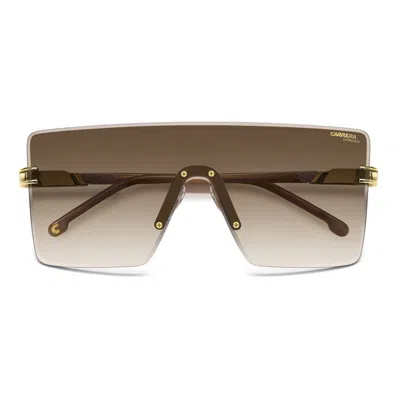 Carrera 1075/s Vvp/ha Unisex Sunglasses - Gold Frame, Brown Gradient Lenses In Gold