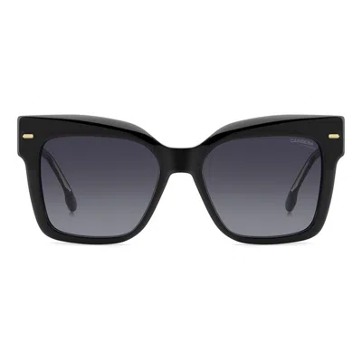 Carrera 3037/s 807-9o Women's Sunglasses - Black Frame, Dark Grey Gradient Lenses In Black