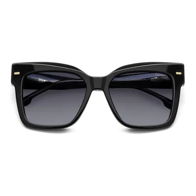 Carrera 3037/s 807-9o Women's Sunglasses - Black Frame, Dark Grey Gradient Lenses In Black