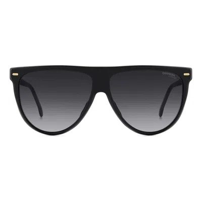 Carrera 3055/s 807/9o Unisex Aviator Sunglasses – Black Frame, Dark Grey Gradient Lenses In Black