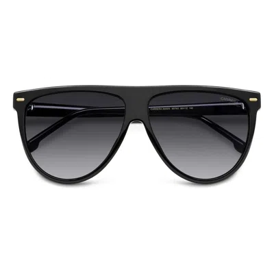 Carrera 3055/s 807/9o Unisex Aviator Sunglasses – Black Frame, Dark Grey Gradient Lenses In Black