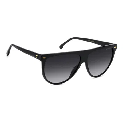 Carrera 3055/s 807/9o Unisex Aviator Sunglasses – Black Frame, Dark Grey Gradient Lenses In Black