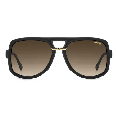 Carrera Matte Black Gold Eco Polyamide Sunglasses In Brown