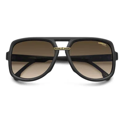 Carrera Matte Black Gold Eco Polyamide Sunglasses In Brown