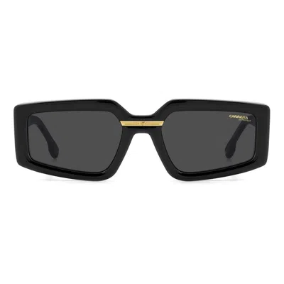 Carrera Victory C 12/s 2m2/ir Women's Sunglasses - Black & Gold Frame, Grey Lenses In Black