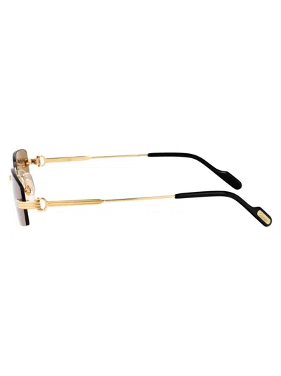 Cartier Ct0535s-003gold-gold-brown In Gold
