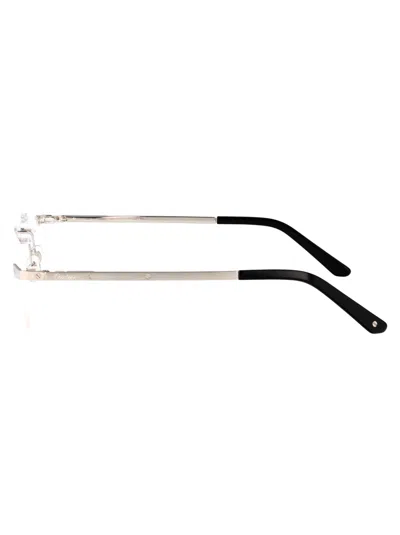 Cartier Silver Silver Transparent Metal Glasses In Gray