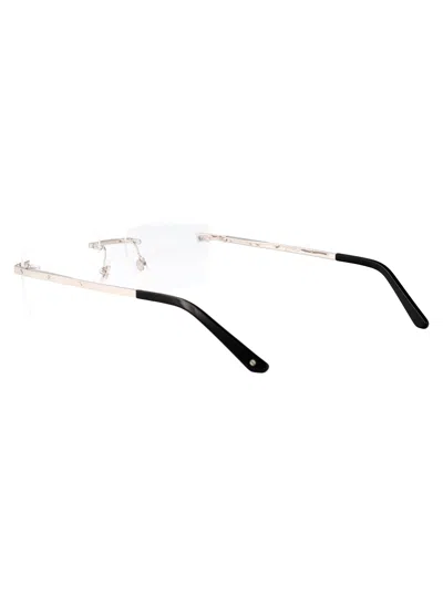 Cartier Silver Silver Transparent Metal Glasses In Gray