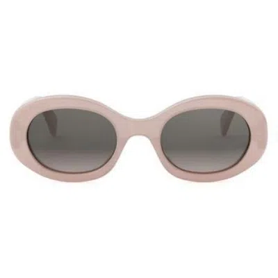 Celine Triomphe Acetate Oval Sunglasses In Neutral