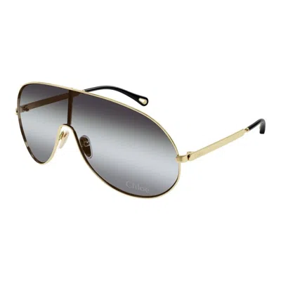 Chloé Chloe Mask Sunglasses Ch0283 S 001 In Gold