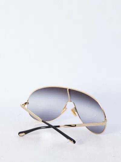 Chloé Chloe Mask Sunglasses Ch0283 S 001 In Gold