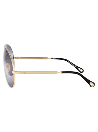 Chloé Chloe Mask Sunglasses Ch0283 S 001 In Gold
