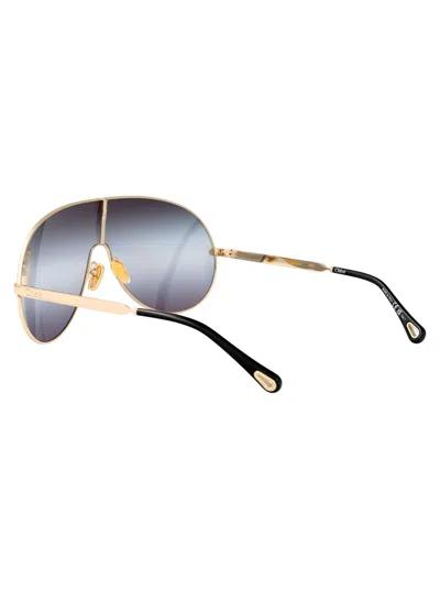 Chloé Chloe Mask Sunglasses Ch0283 S 001 In Gold