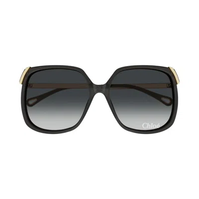 Chloé Full Frame Sunglasses In Black