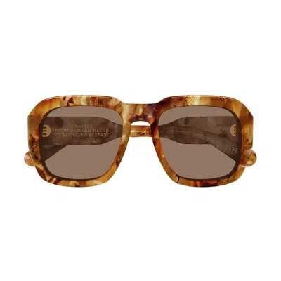 Chloé Occhiali Da Sole Rettangolari Avana In Brown