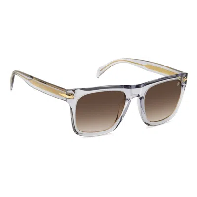 David Beckham Men's Acetate Square Sunglasses In Gold