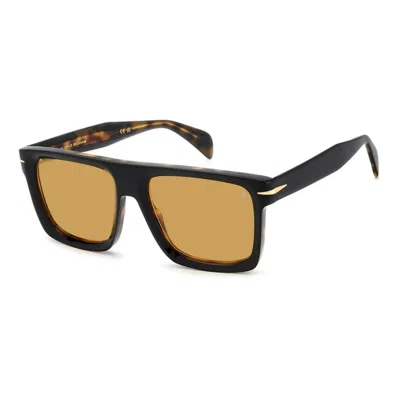 David Beckham Squared Sunglasses Db 7134/s Wr7 In Black